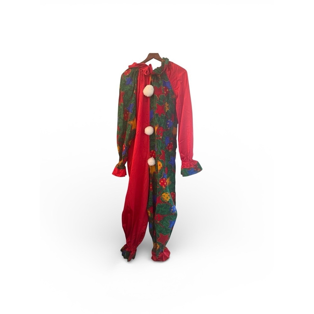 Whimsical Patchwork Clown Costume vintage hand made‎ Christmas Themed